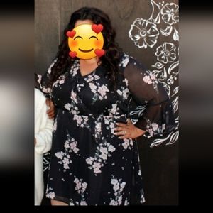 Plus Size Floral Dress